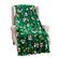 Front. Noble House - Plazatex Green Snowman plush Decorative Christmas Machine Washable Throw 50" X 60" Green - Green.