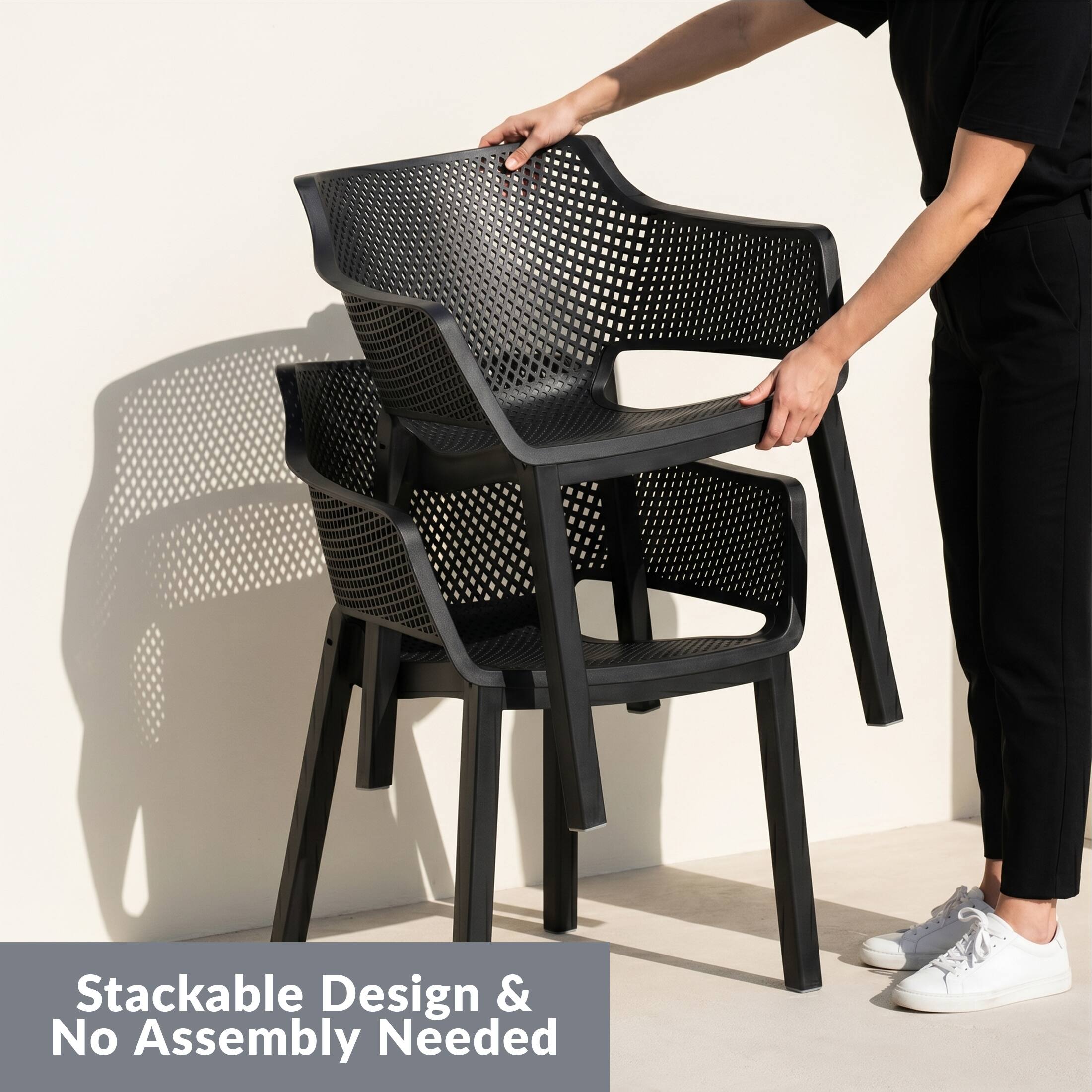 Stackable Design & No Assembly Needed