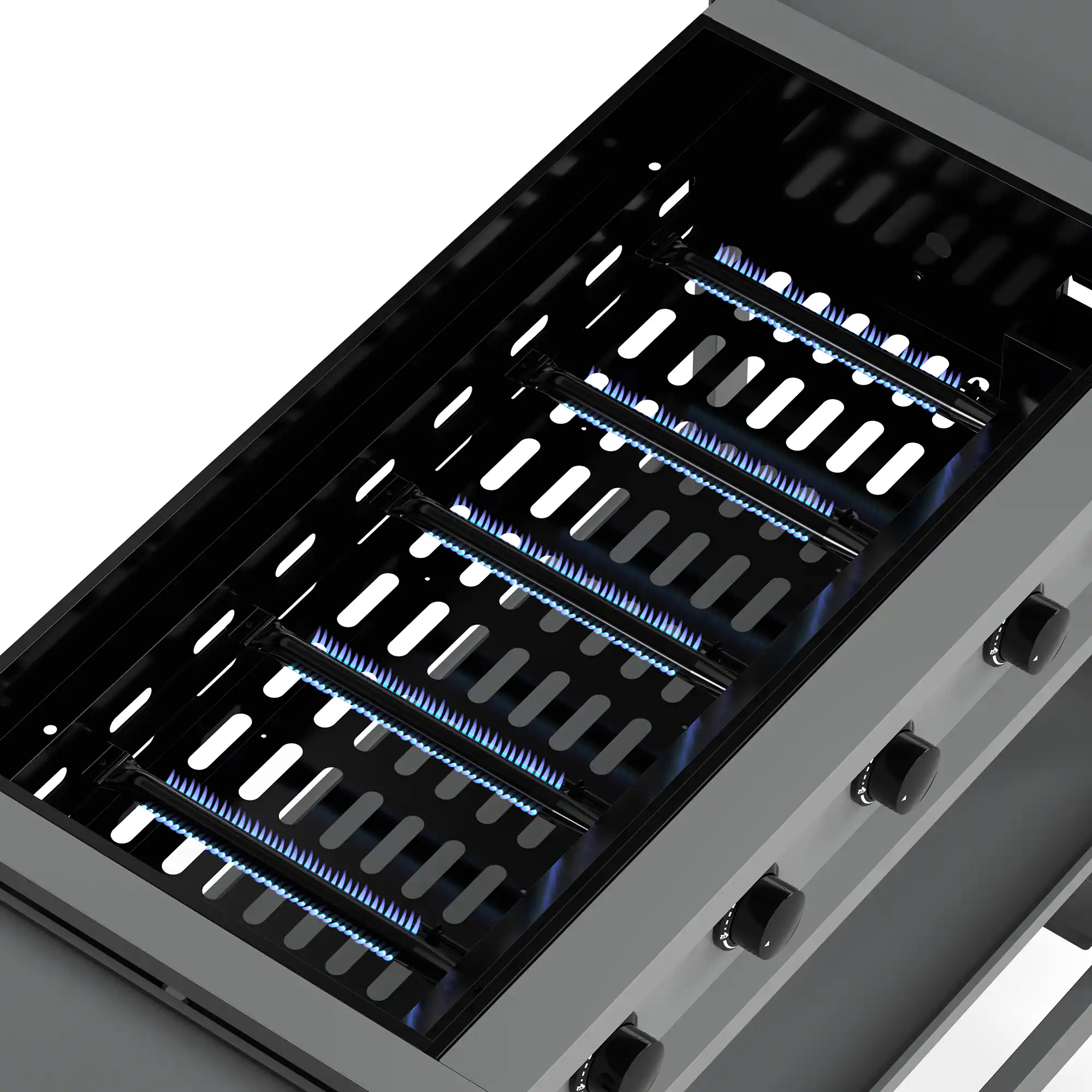 Alt View 1. TYTUS Grills - 36" 5-Burner Gas Griddle - gray.