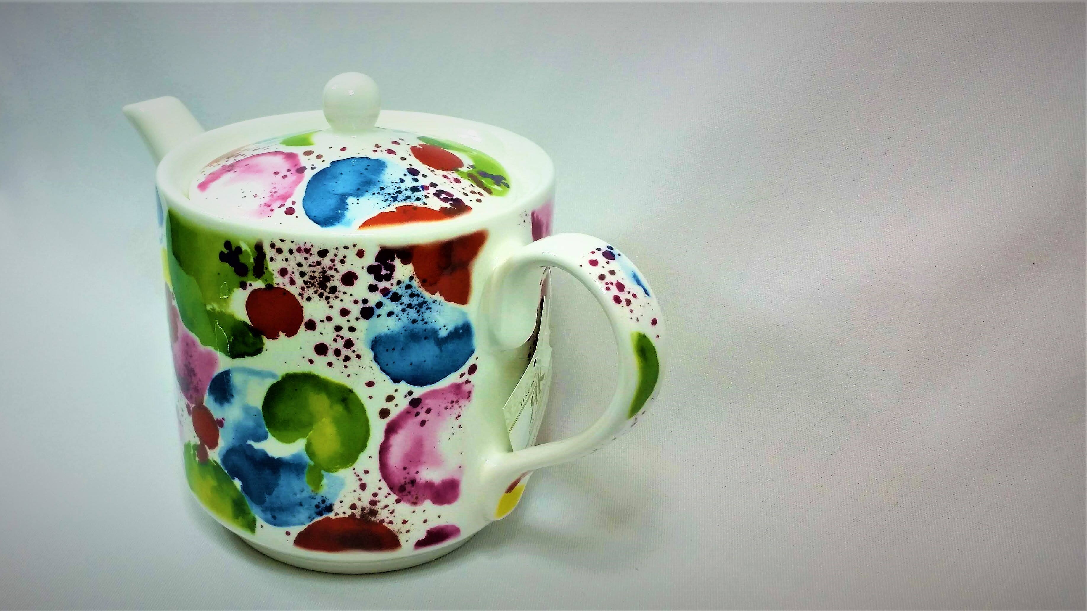 Alt View 1. Jiallo - Roy Kirkham Planets Fine Bone China Teapot, Bone China Ceramic, Made in England - Multi Color.