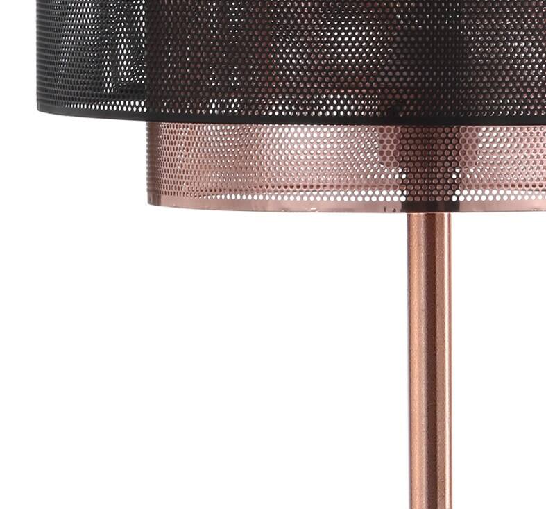 Alt View 4. Jonathan Y - Tribeca 60.5" Metal LED Floor Lamp, Copper/Black - Copper.