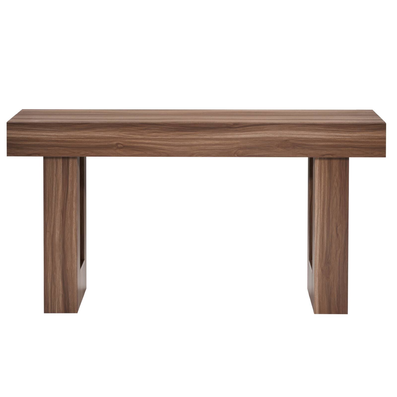 Alt View 5. VEVOR - 63in Console Table, Farmhouse Desk Behind the Couch, Wooden Rectangle Entrance Desk, Narrow Long Sofa Table Accent Stand - Brown.