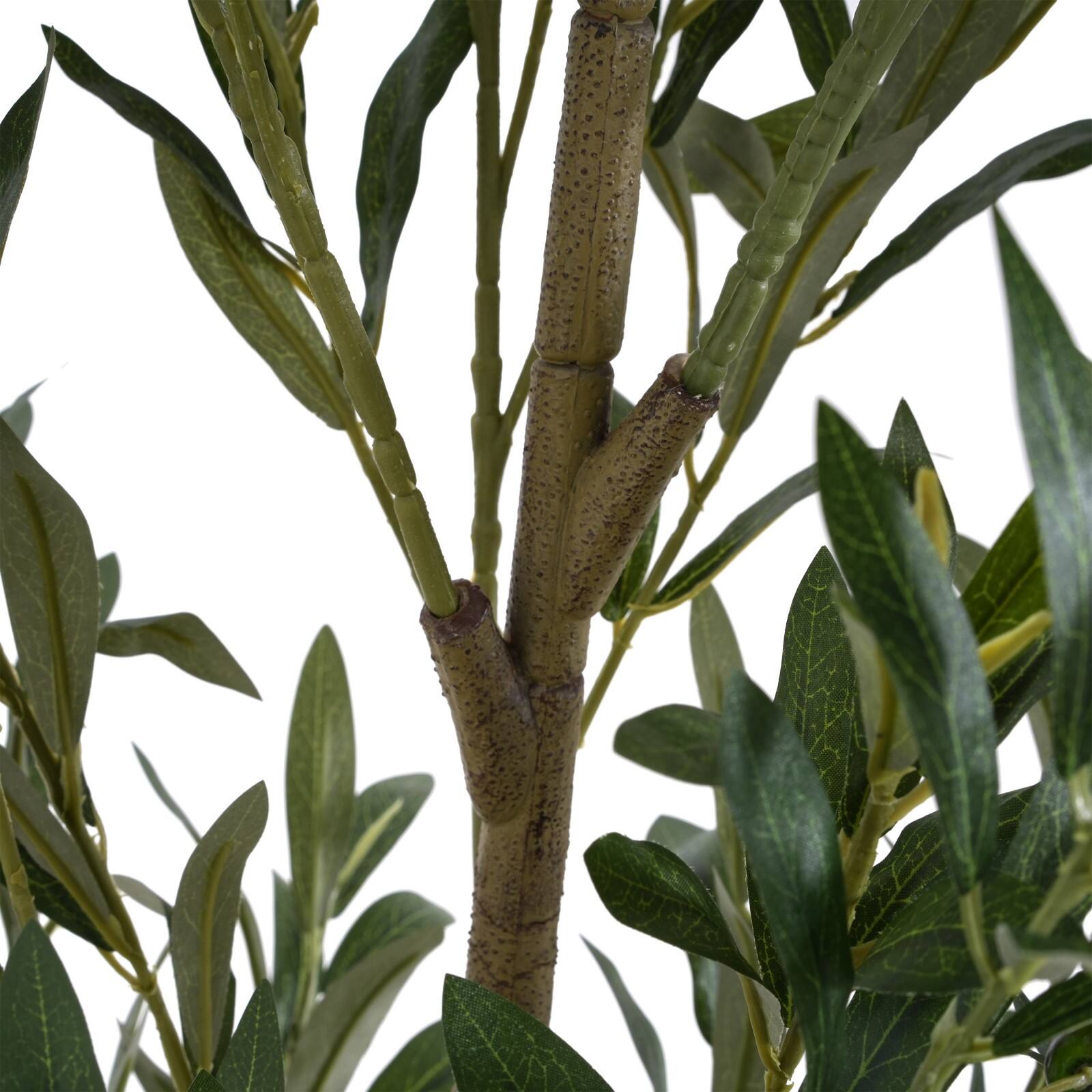 Alt View 5. Glintex - 6' Artificial Olive Tree with Pot - Green.