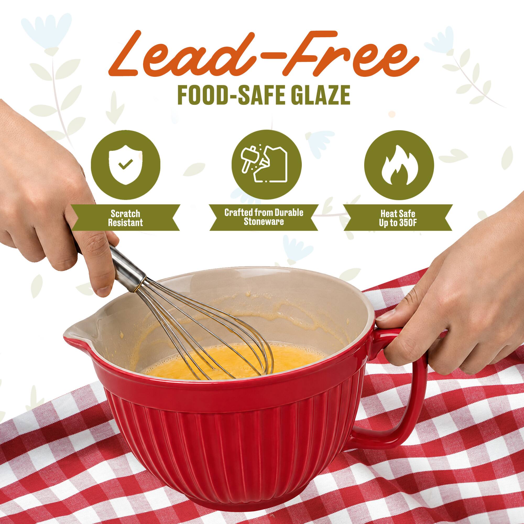 Lead-Free FOOD-SAFE GLAZE

Scratch Resistant

Crafted from Durable Stoneware

Heat Safe Up to 350F