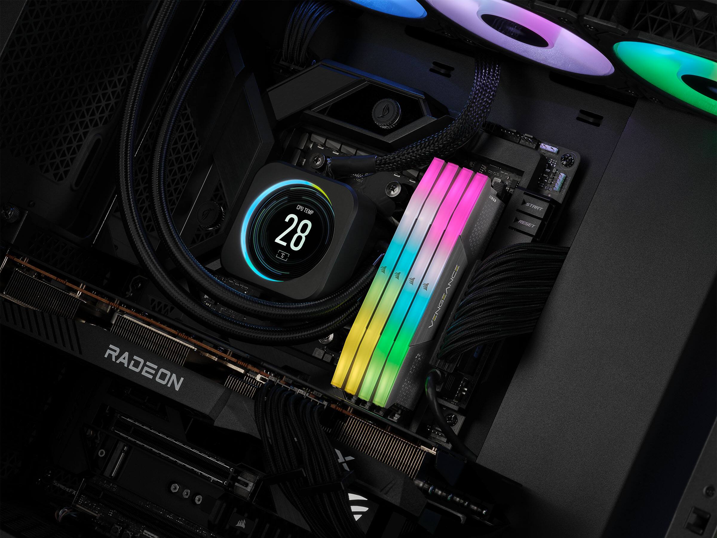 - Radeon
- Opt Temp 28
- Vengeance RGB
- Thermaltake