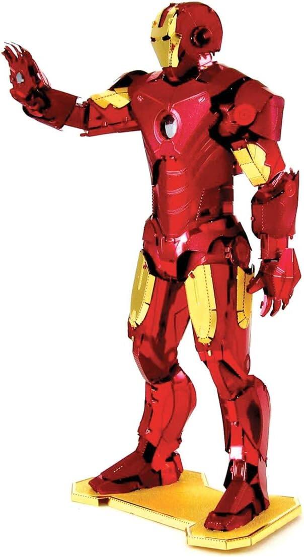Alt View 1. Metal Earth - Metal Earth Marvel Iron Man 3D Metal Model Kit Fascinations - Silver.