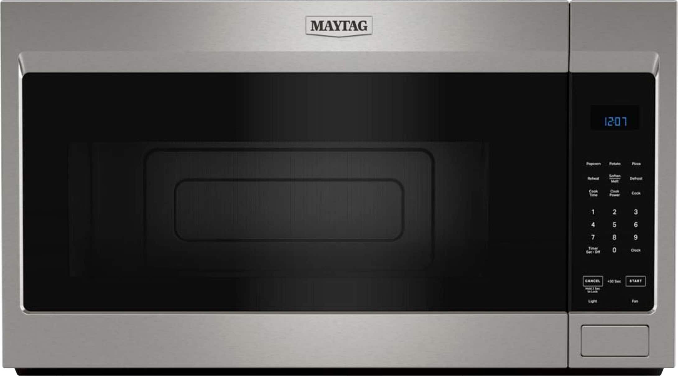 Maytag - 1.7 Cu. Ft. Over-The-Range Microwave with Non-Stick Interior Coating - Stainless Steel