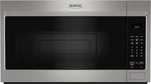 Maytag - 1.7 Cu. Ft. Over-The-Range Microwave with Non-Stick Interior Coating - Stainless Steel