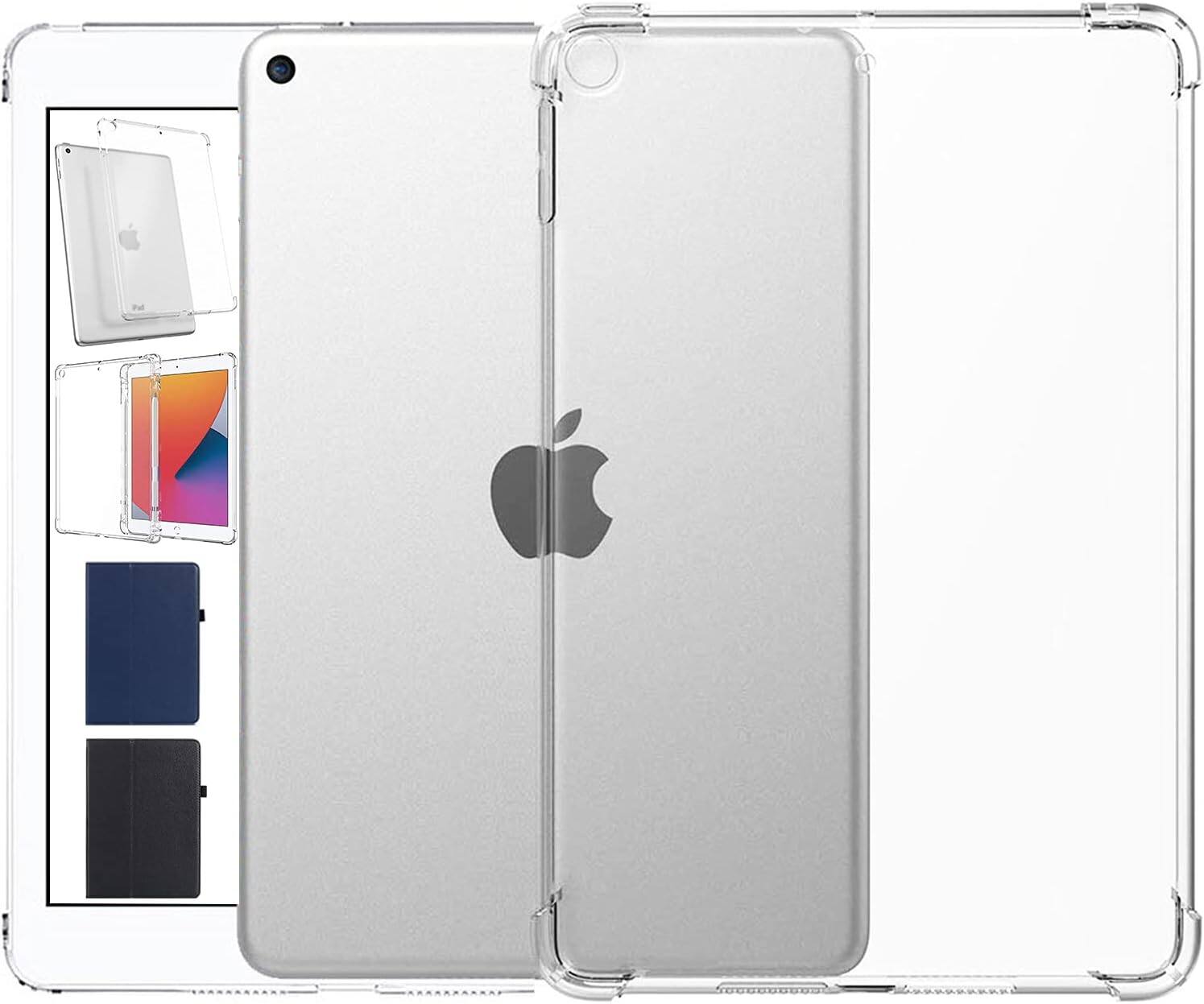 Front. DuraSafe Cases - iPad Air 11" M3/M2 & Air 10.9" 5th/4th Gen Clear Flexible Back Shell with Raised Edges A2316 A2324 A2325 A2072 A2588 - Transparent.
