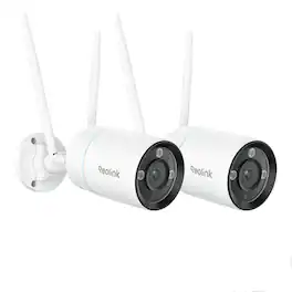 Reolink - 2Pcs RLC-810WA 4K 8MP WiFi Surveillance Camera IP67 Color Night 2-Way Audio Smart Detection Playback Timelapse - White