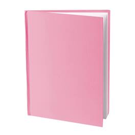 YOUNG AUTHORS - Pink Hardcover Blank Book, White Pages, Portrait, 14 Sheets/28 Pages - 8"H x 6"W