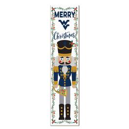 Jardine - West Virginia Mountaineers 11" x 46" Nutcracker Holiday Leaner Sign - White