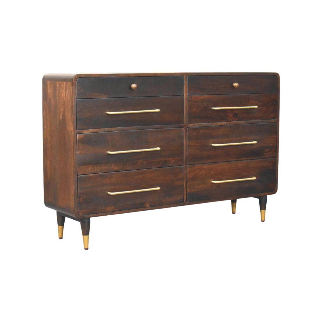 Angle. Artisan Furniture - Artisan Furniture Solid Wood Hudson 8 Drawer Dresser - Brown.