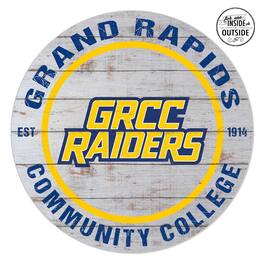 Jardine - Grand Rapids Raiders 20'' x 20'' Indoor/Outdoor Weathered Circle Sign - White