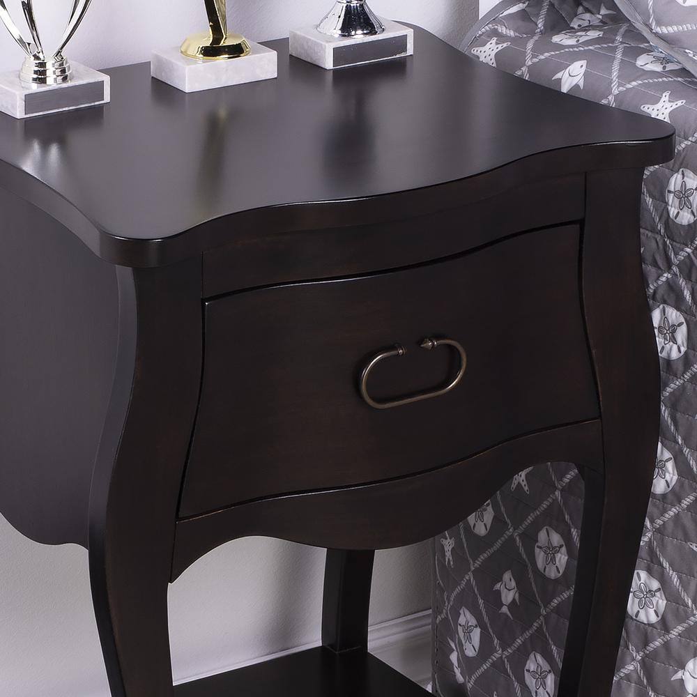 Alt View 8. Butler Specialty - Rochelle 1 Drawer Nightstand - Dark Brown.