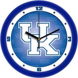 MpDirect - Kentucky Wildcats 11.5'' Suntime Premium Glass Face Dimension Wall Clock - Multicolor