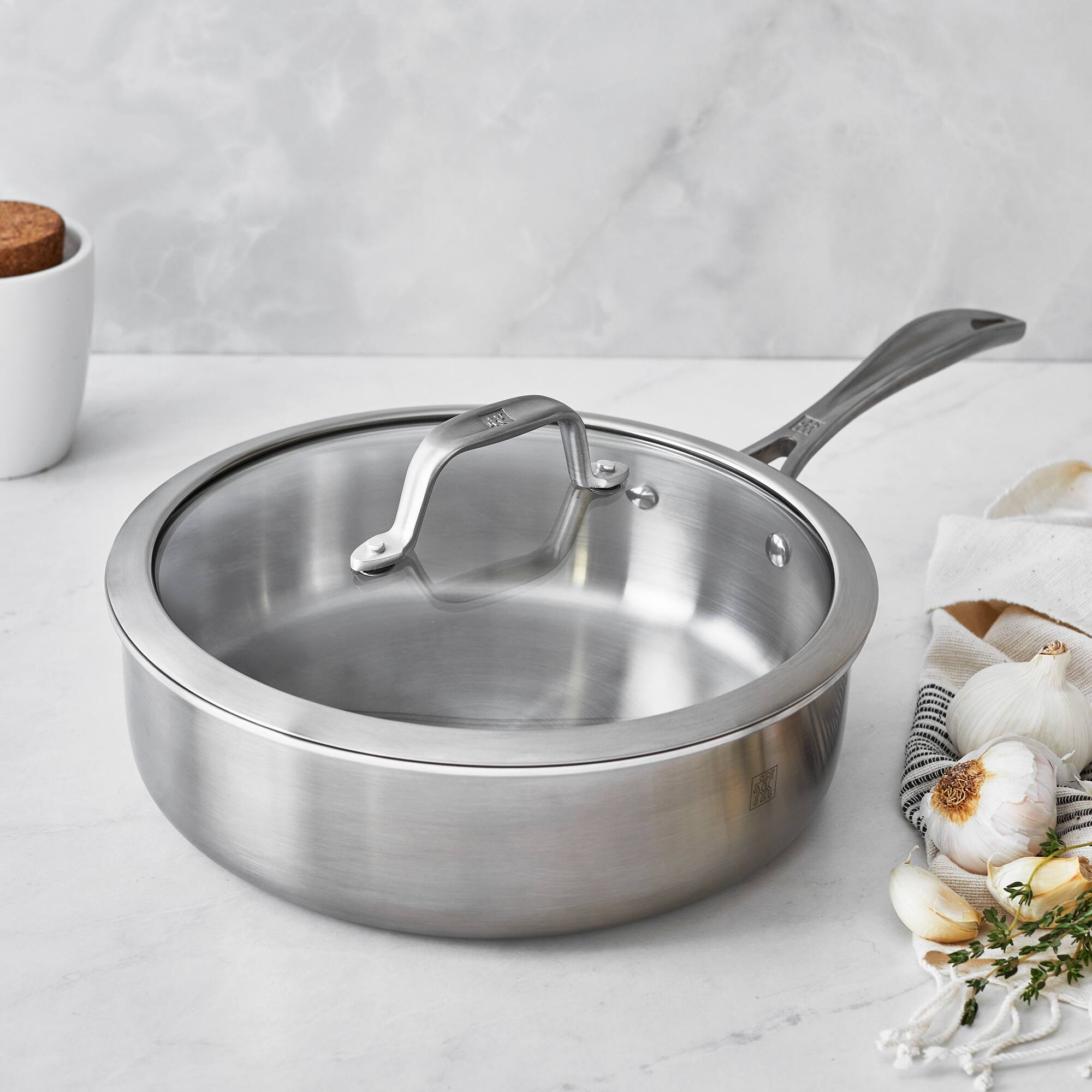 Alt View 4. ZWILLING - ZWILLING Spirit 3-ply 3-qt Stainless Steel Saute Pan - Stainless Steel.