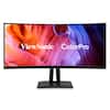 Front. ViewSonic - ColorPro VP3456A 34" LCD Curved UltraWide QHD Monitor (USB-C, HDMI, DP) - Black.