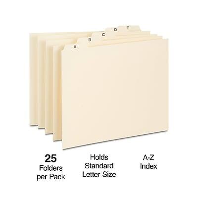 25 Folders per Pack  
Holds Standard Letter Size  
A-Z Index