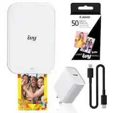 Canon SHEETS 50 FEUILLES ZINK PHOTO PAPER
2x3" / 5cm x 7.6cm
WORKS WITH iWY
FONCTIONNE AVEC iWY
ivy ZINK
Mini Photo Printer