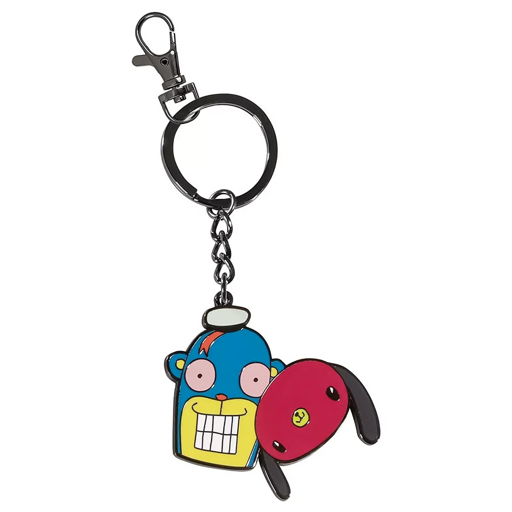 Front. Dark Horse Comics - Umbrella Academy Hazel and Cha Cha 2.5 Inch Enamel Keychain - Blue.