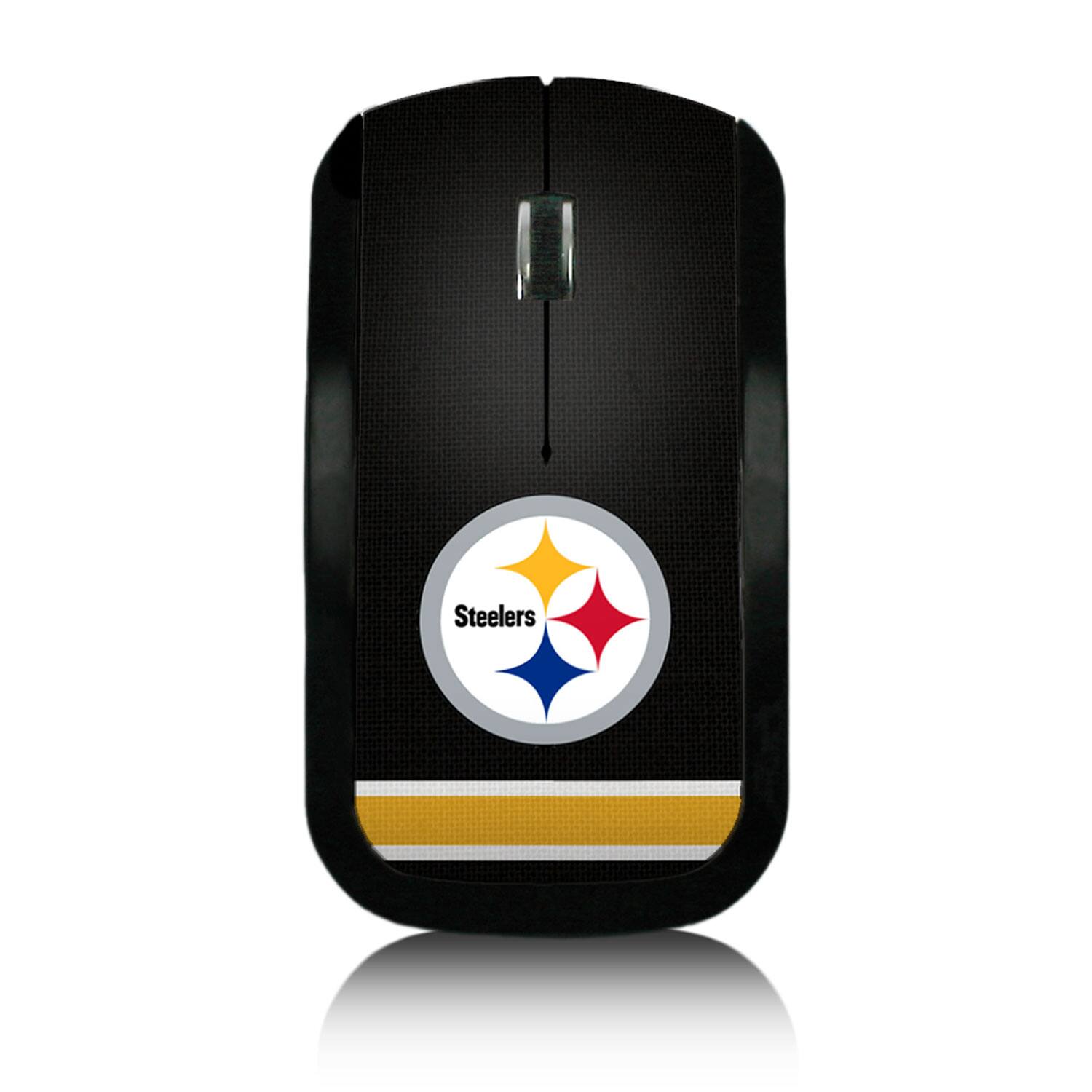 Front. Keyscaper - Pittsburgh Steelers Stripe Wireless Mouse - Multicolor.
