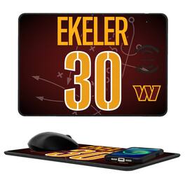 Keyscaper - Austin Ekeler Washington Commanders Wireless Charger and Mouse Pad - Black