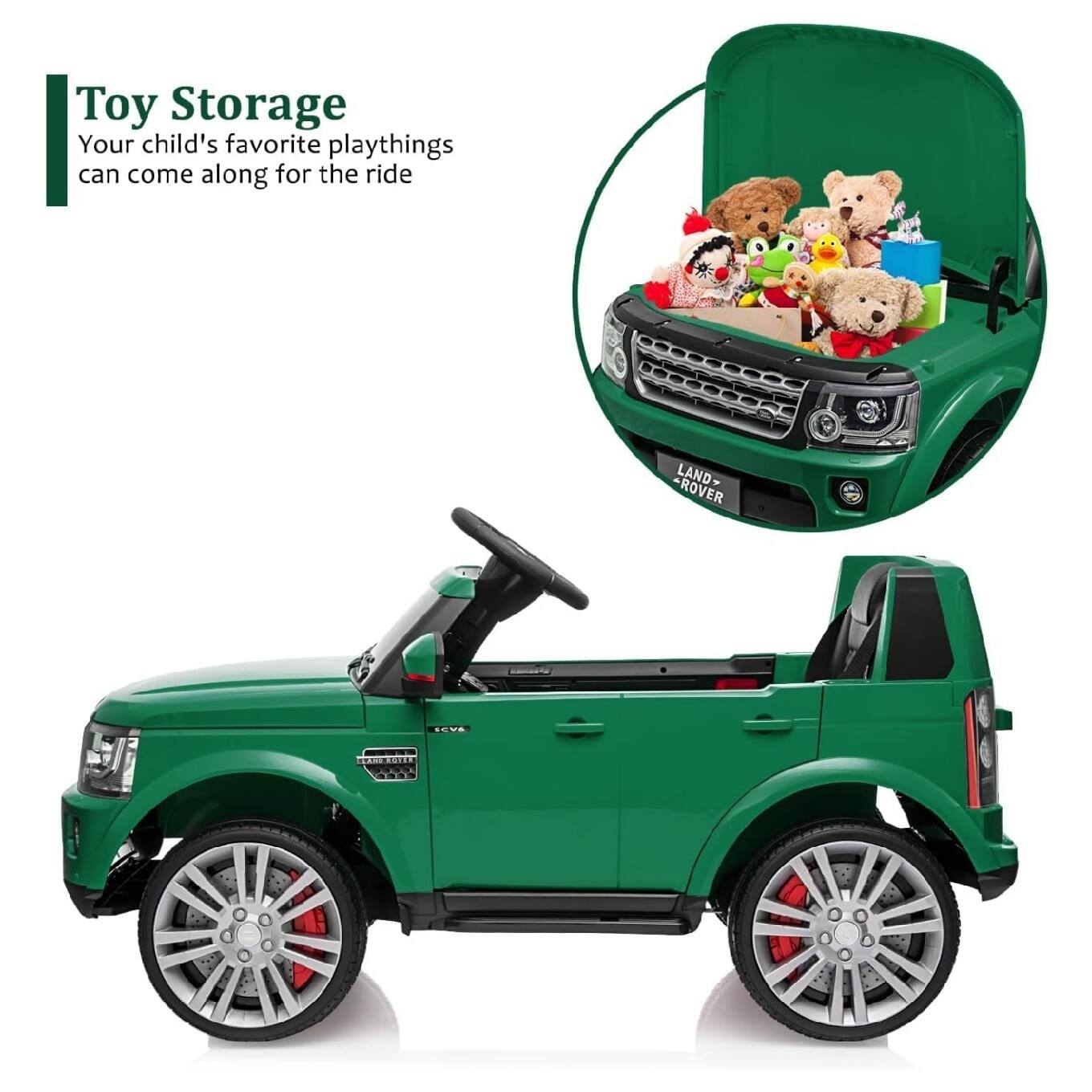 Toy Storage  
Your child's favorite playthings can come along for the ride