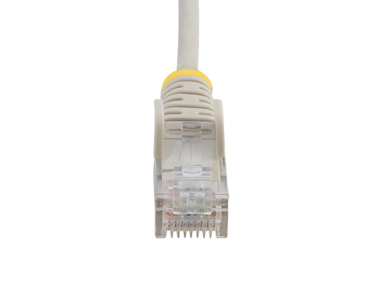Alt View 4. StarTech.com - StarTech 15ft Gray Slim CAT6 Ethernet Cable, 100W PoE, UTP, LSZH, Fluke Tested.