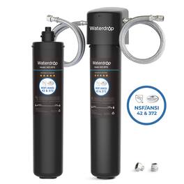 Waterdrop - 15UA Under Sink Water Filter System, extra RF15 - Black