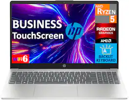 HP - Refurbished Excellent - 15z Laptop 15.6 HD Display (Ryzen 5 7530U, 8GB, 512GB SSD, AMD Radeon, Backlit KB, WiFi 6, Win 11 Home) - Natural Silver