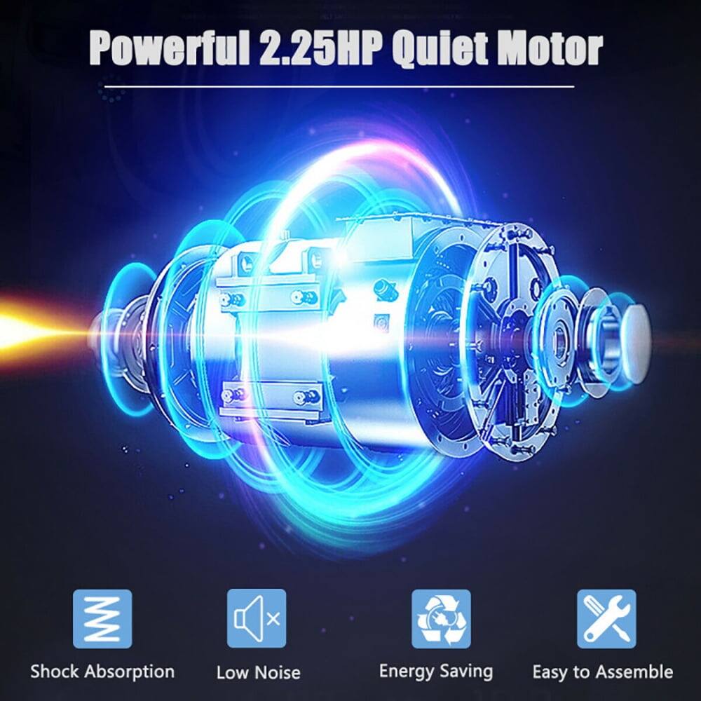 Powerful 2.25HP Quiet Motor  
MWN Shock Absorption  
Low Noise  
Energy Saving  
Easy to Assemble