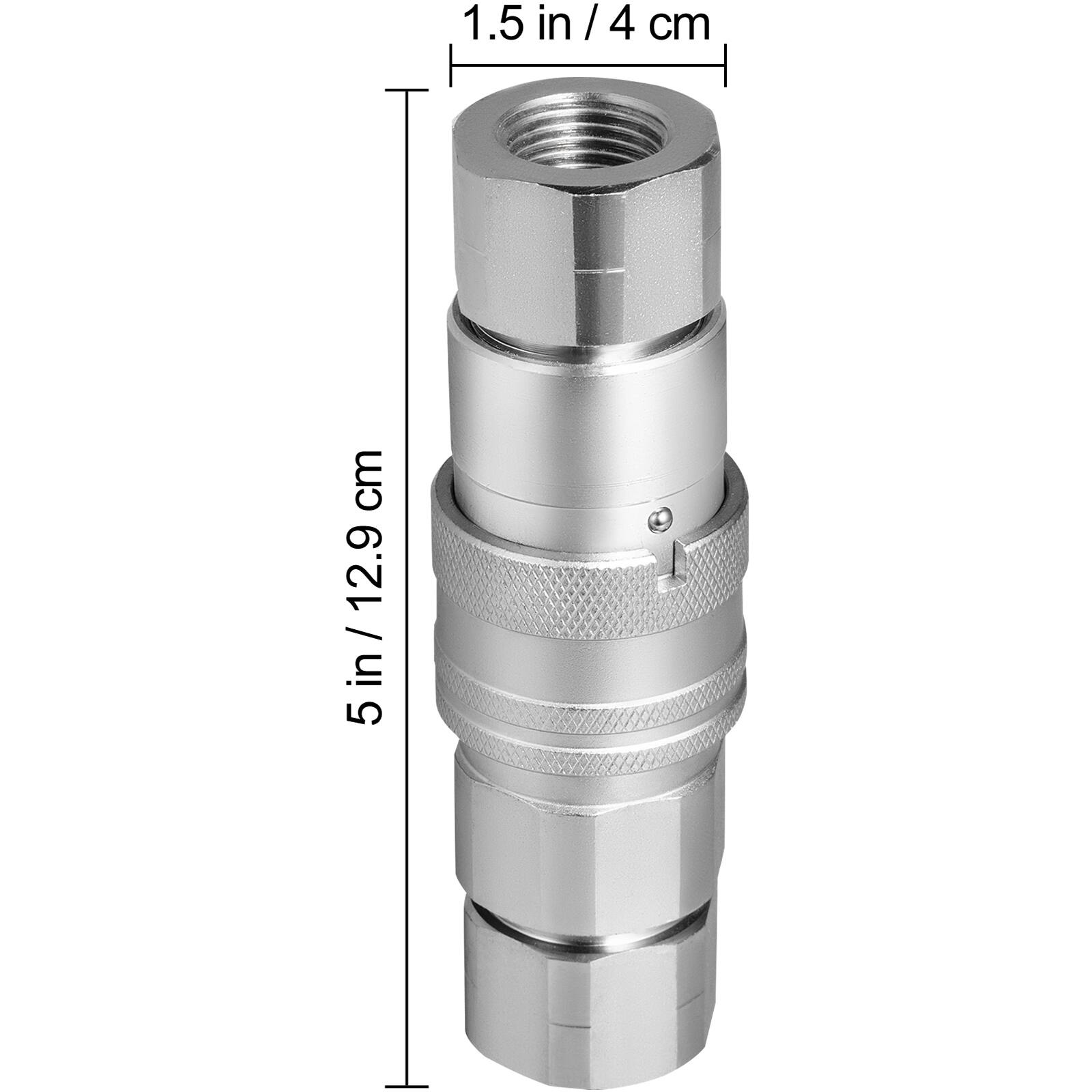 1.5 in / 4 cm  
5 in / 12.9 cm
