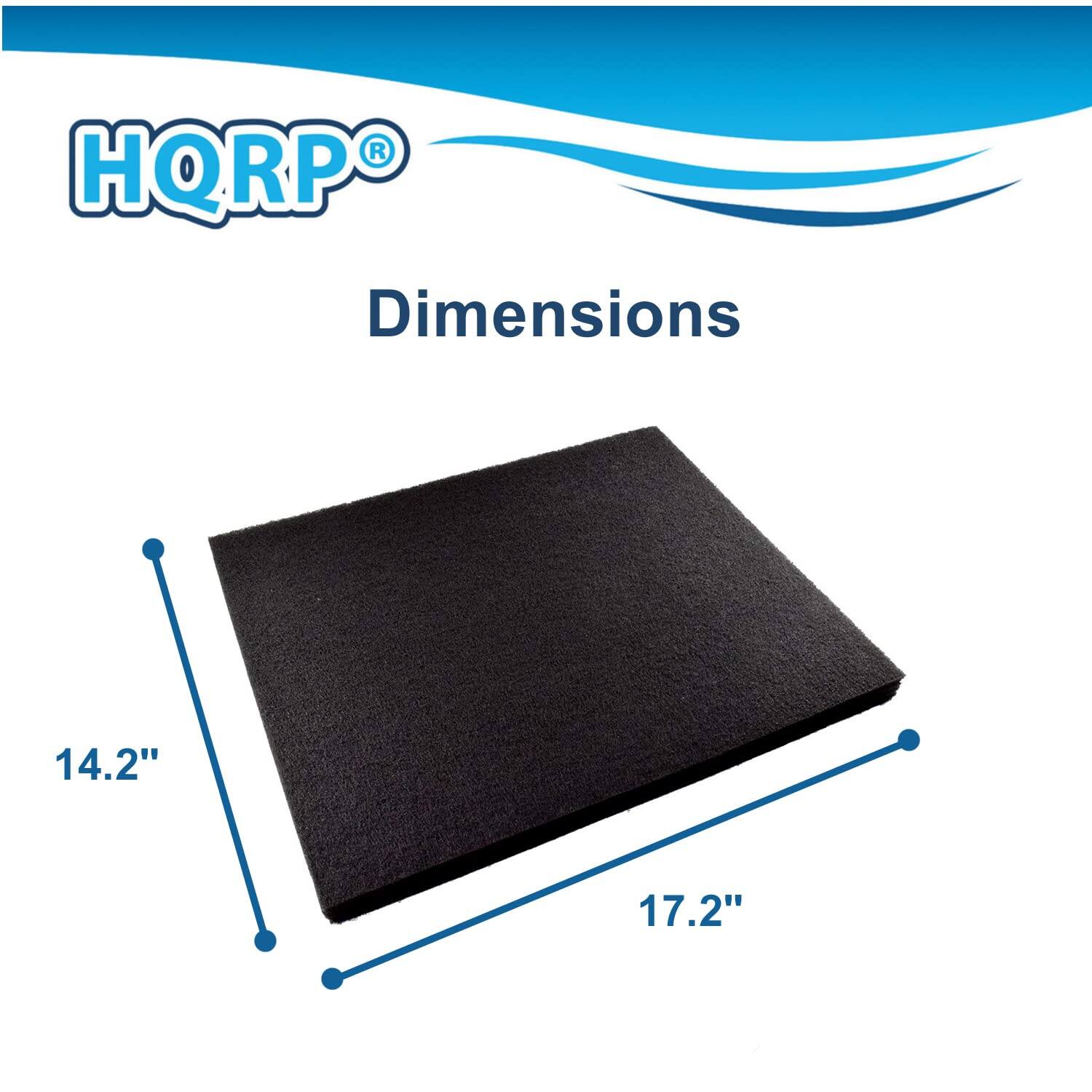 HQRP Dimensions 14.2" x 17.2"