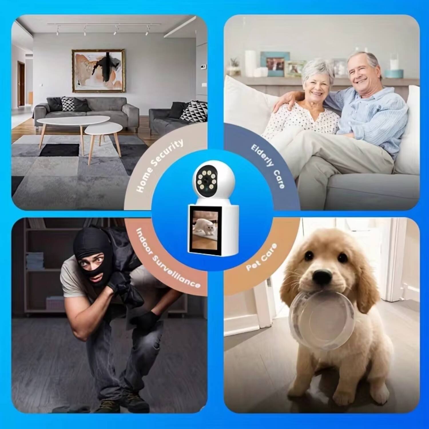 Security Home 5 - Elderly Care, Indoor Surveillance, Pet Care