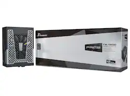 Seasonic - PRIME TX-1600, 1600W 80+ Titanium, Full Modular, Fan Control in Fanless, Silent, and Cooling Mode, 12 Year - Black