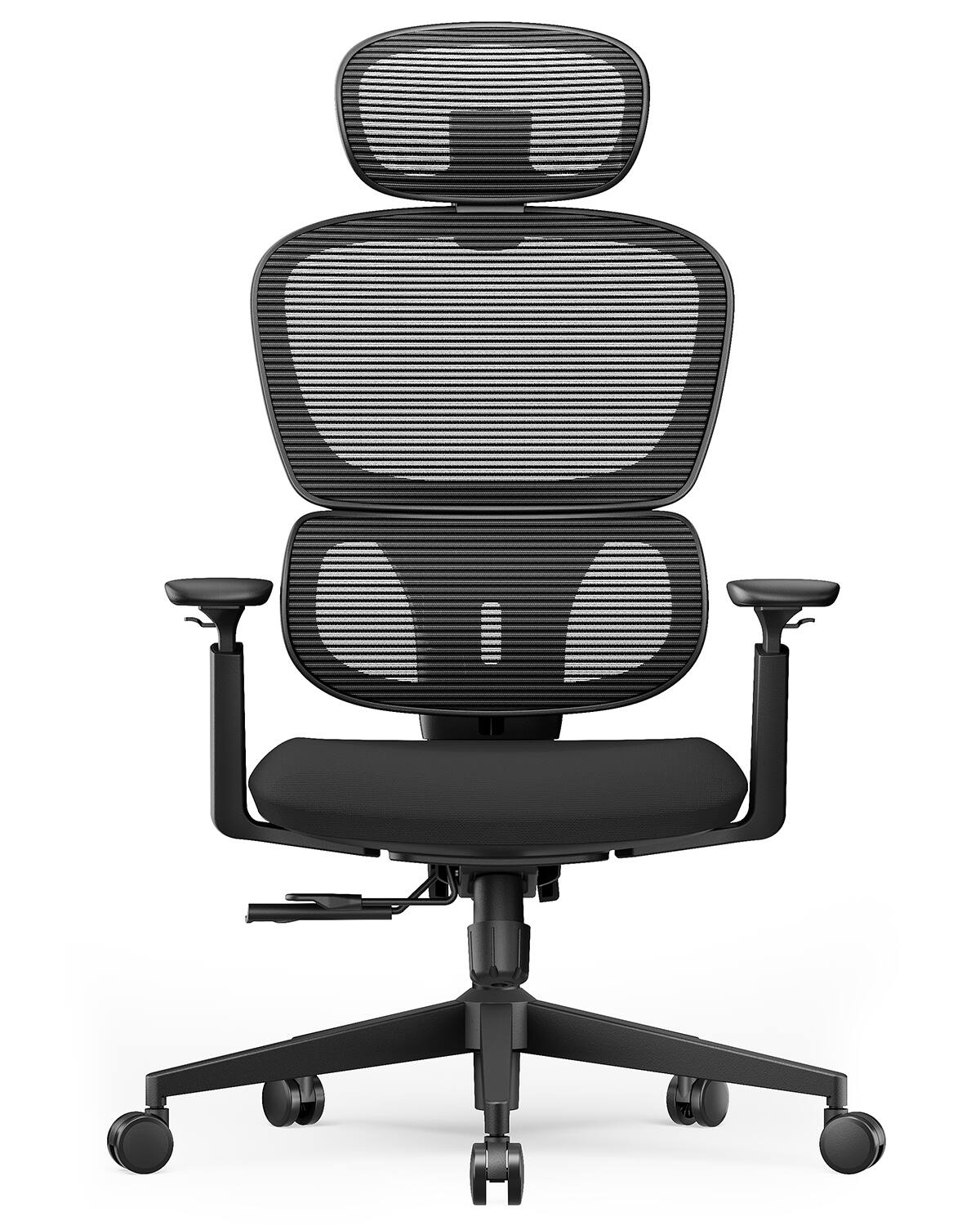 Left. ProtoArc - Ergonomic Office Chair with Height Adjustable Backrest EC300 - Black.