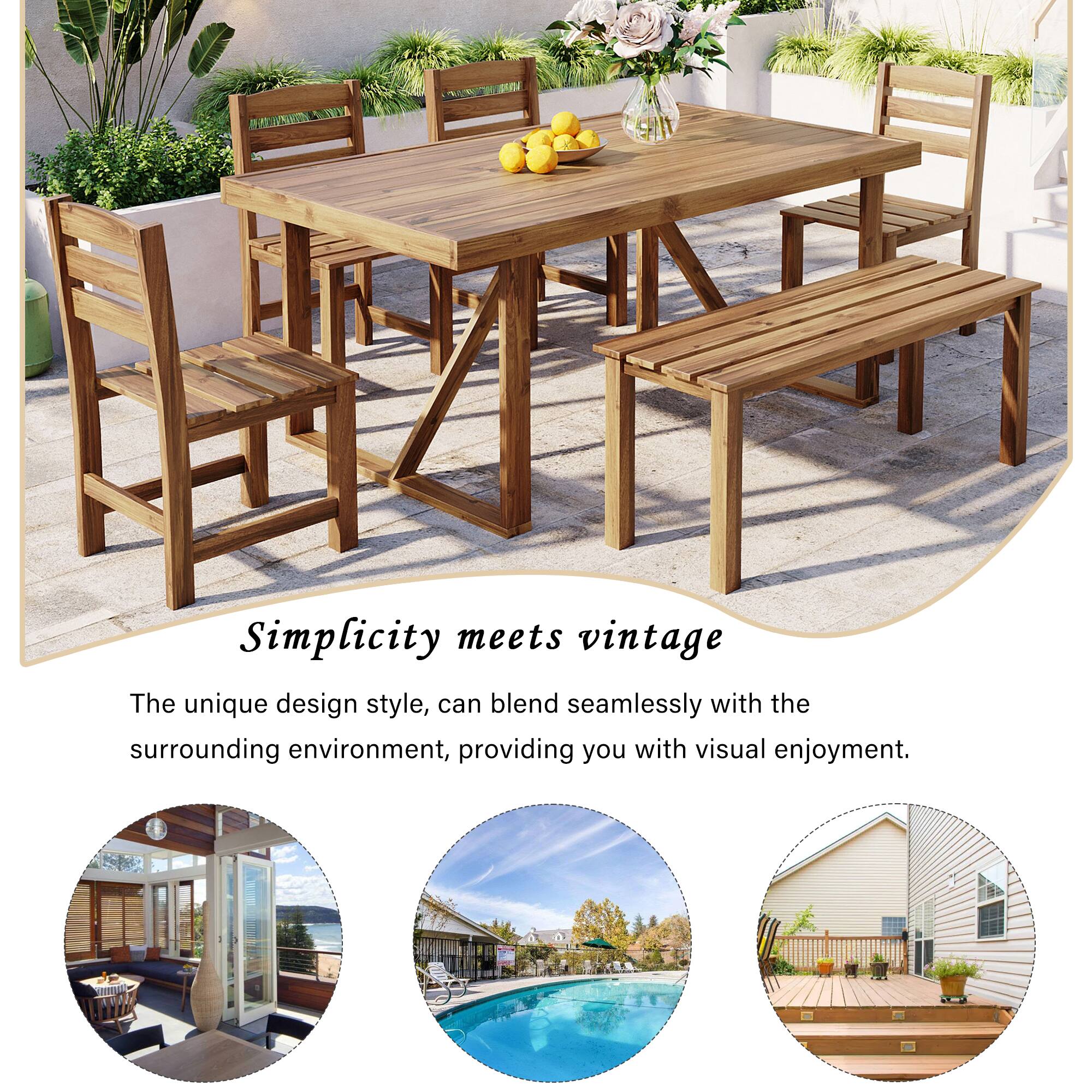 Simplicity meets vintage

The unique design style can blend seamlessly with the surrounding environment, providing you with visual enjoyment.