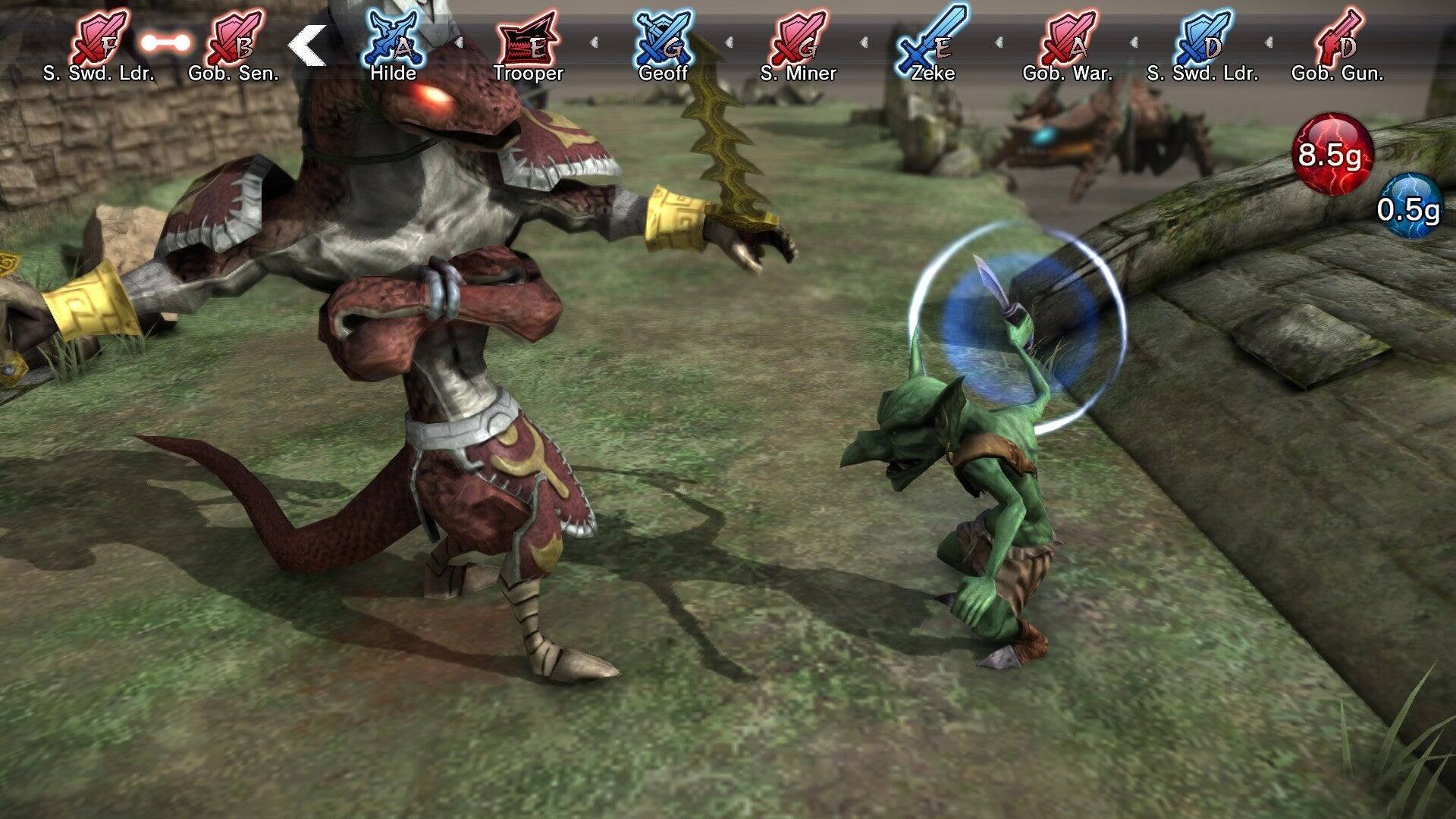 S. Swd. Ldr. B Gob. Sen.  
Hilde Trooper Geoff  
S. Miner E Zeke A Gob. War.  
S. Swd. Ldr. D Gob. Gun.  

8.5g  
0.5g