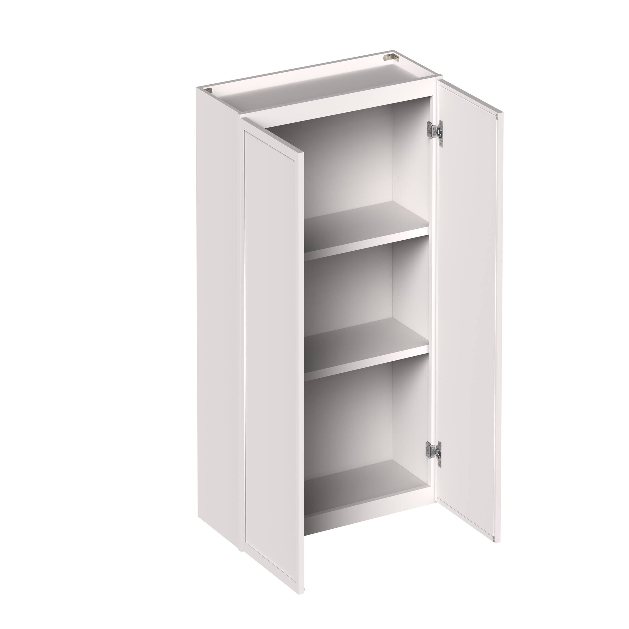 Front. Boyel Living - 30-in W x 36-in H x 12-in D Slim Shaker RTA Kitchen Wall Cabinet with Soft-Close - Snow White.