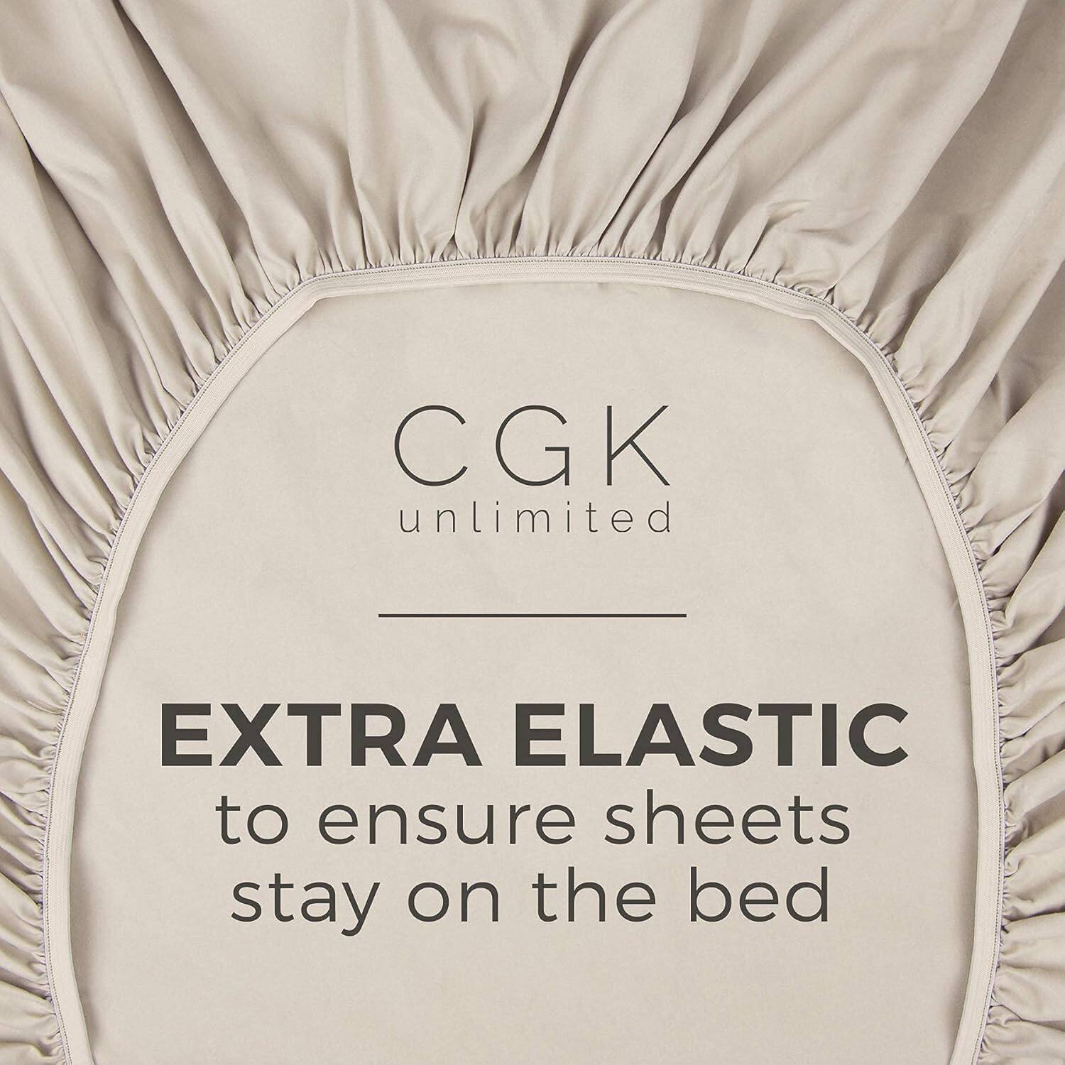 CGK unlimited  
EXTRA ELASTIC  
to ensure sheets stay on the bed