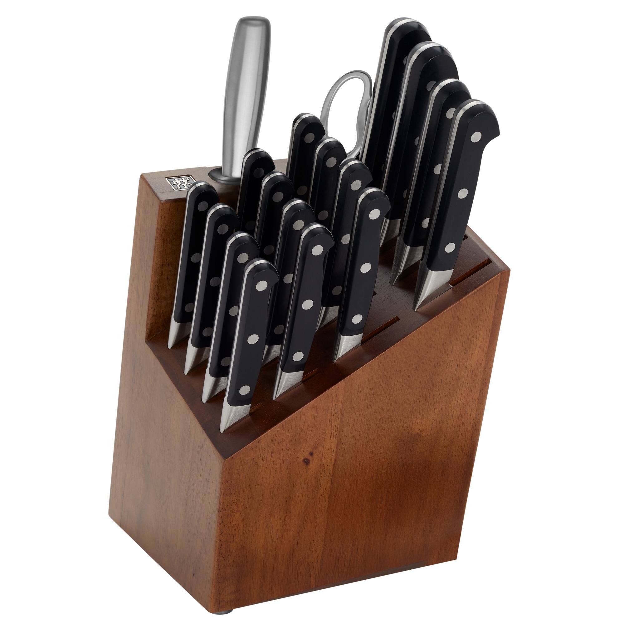 Alt View 1. ZWILLING - ZWILLING Pro 18-slot Knife Block - Walnut (no knives included) - Walnut.