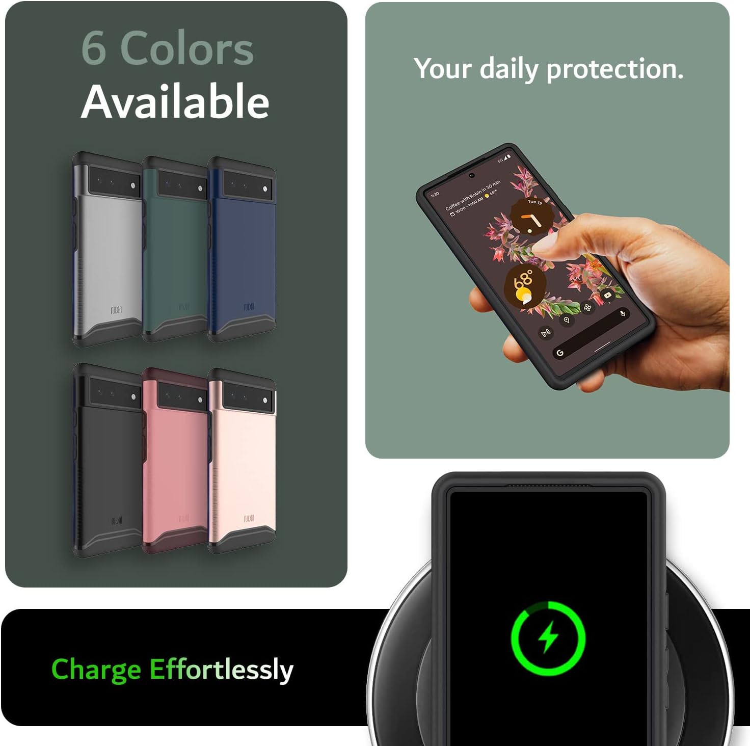 6 Colors Available

Your daily protection.

Charge Effortlessly