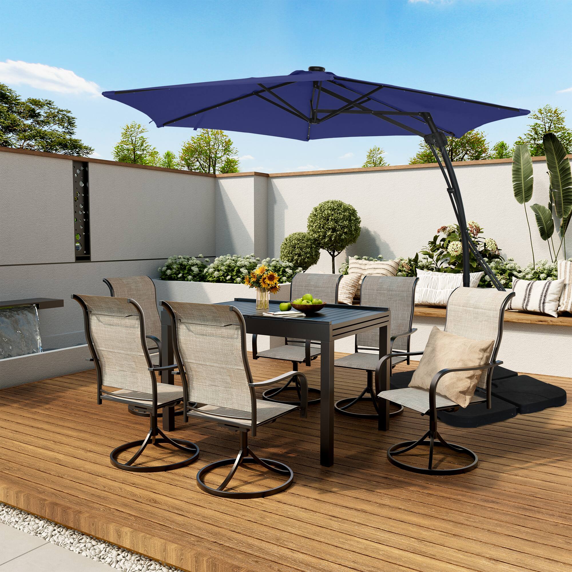 Alt View 2. Boyel Living - 10ft Outdoor Patio Cantilever Umbrella with Waterproof and UV Resistant.
