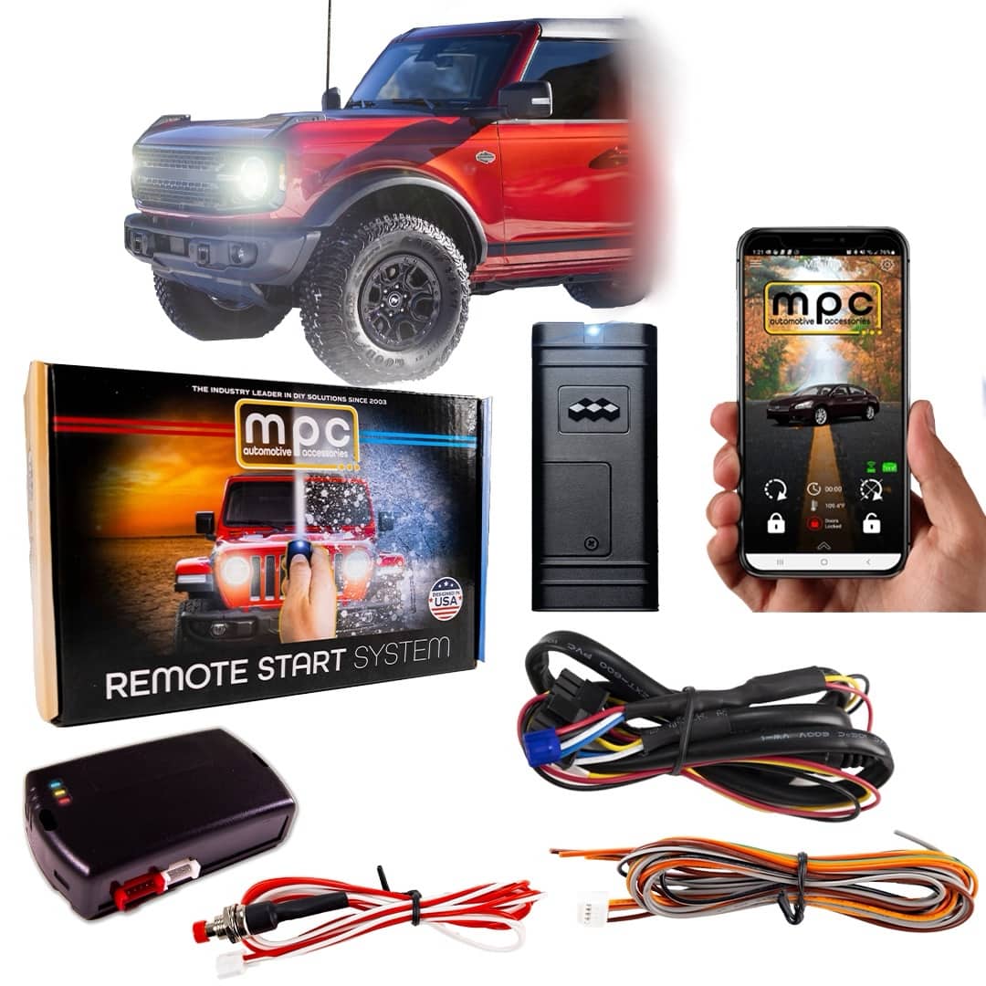 MPC - Smartphone Activated Remote Start Kit For 2021-2022 Ford Bronco Push-To-Start - Black