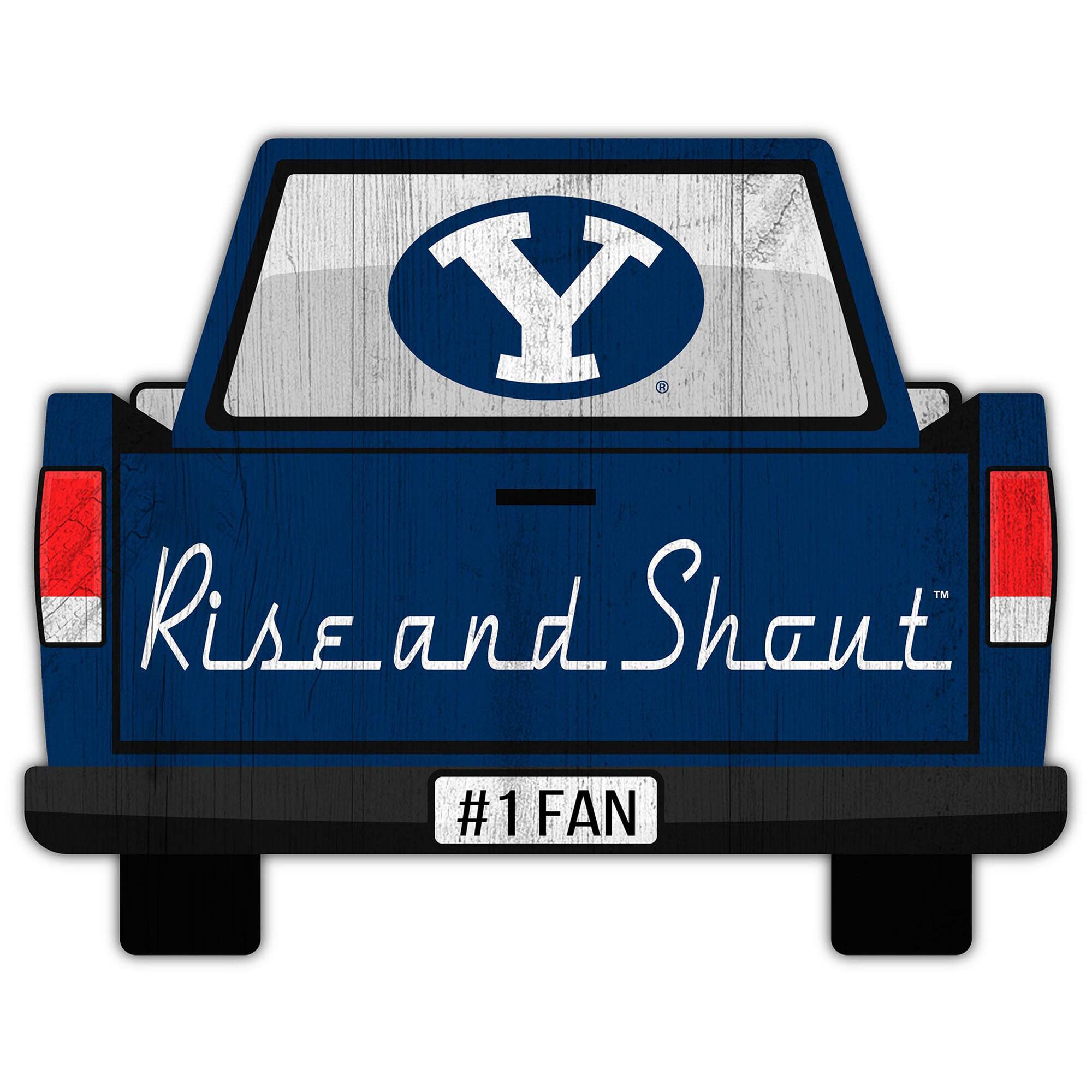 BYU Cougars 12'' x 12'' Truck Back D-cor