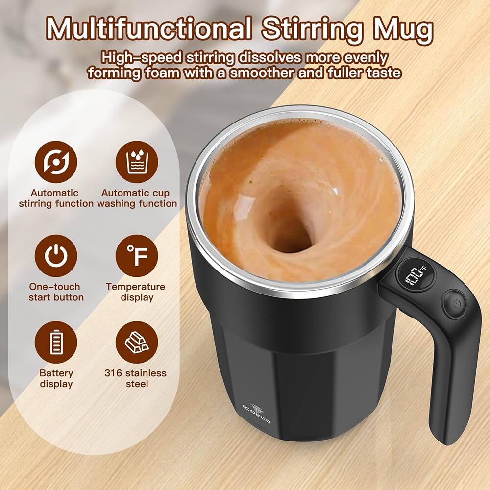 Multifunctional Stirring Mug

High-speed stirring dissolves more evenly forming foam with a smoother and fuller taste

- Automatic stirring function
- Automatic cup washing function
- One-touch start button
- Temperature display
- Battery display
- 316 stainless steel