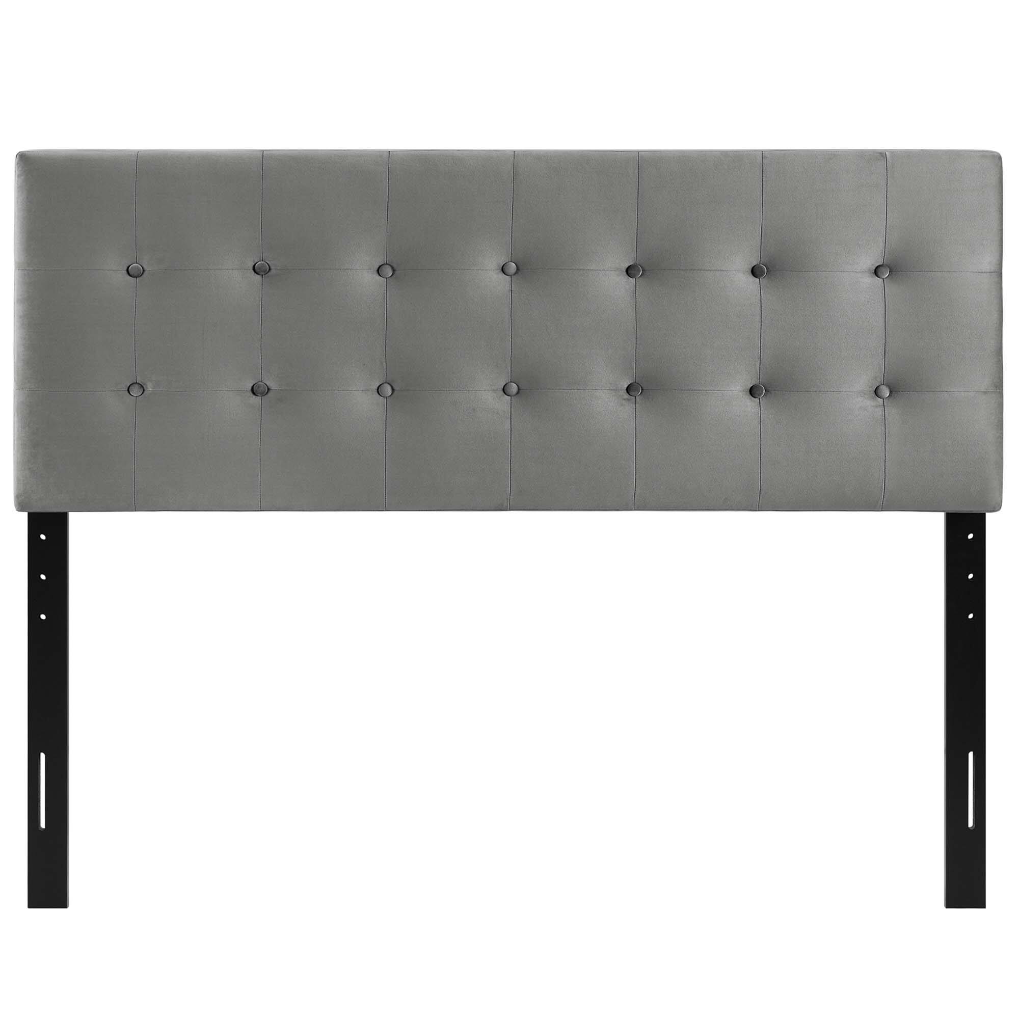 Alt View 2. Modway - Emily Biscuit Tufted Performance Velvet Full Headboard by Modway - Gray.
