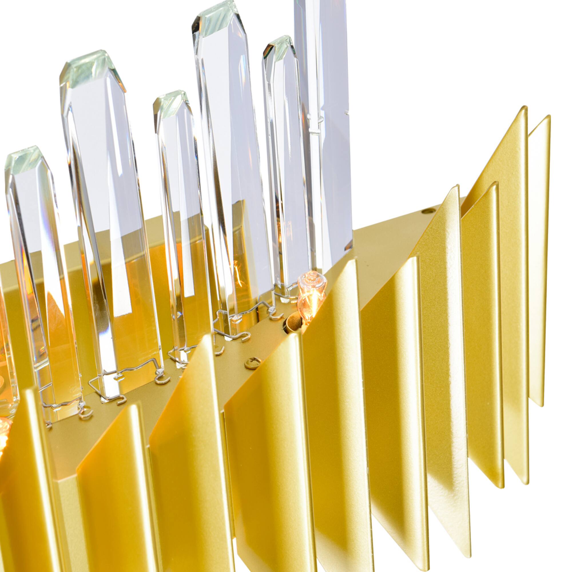 Back. CWI Lighting - Cityscape 7 Light Wall Sconce With Satin Gold Finish - Satin Gold.