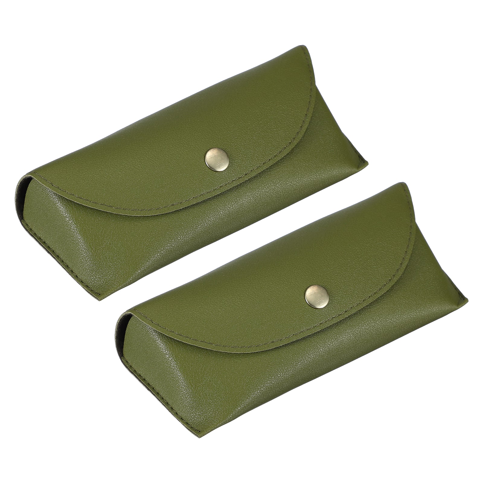 "Unique Bargains - 2pcs Leather Eyeglass Case 6.9x1.5x2.8"" with Cleaning Cloth for Sunglasses - Green" price history on PriceWatchPro